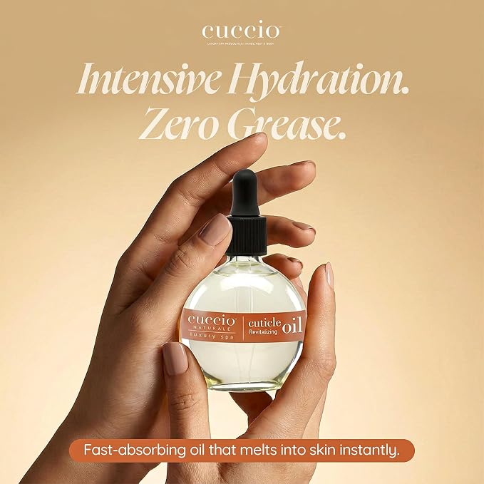 Cuccio Naturale Vanilla Bean & Sugar Revitalizing Cuticle Oil, Lightweight Fast-Absorbing Hydrating Nail & Cuticle Conditioner, Cold-Pressed Oils + Vitamin E, 2.30 Fl Oz