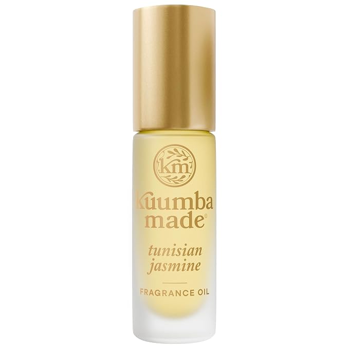 Kuumba Made Tunisian Jasmine Fragrance Oil, Long-Lasting Scented Oil Perfume Roller, Vegan, Alcohol-Free, 0.15 Fl Oz