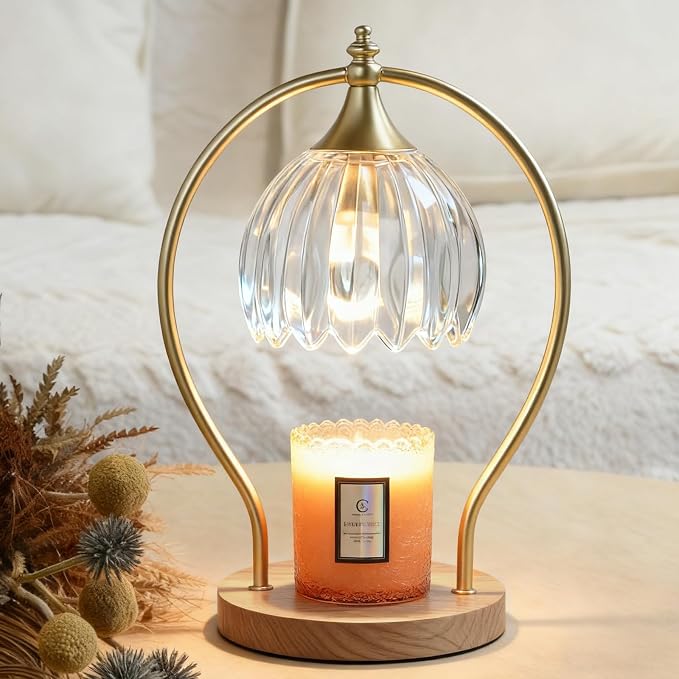 GOODBUY Candle Warmer Lamp with Timer - Dimmer Electric Candle Warmer for Jar Candles - Wax Warmer Unique Birthday Gifts for Women Mom House Warming Gifts New Home Room Decor
