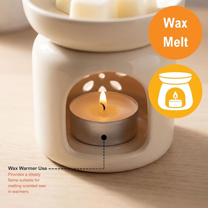 PAMI Premium Long-Lasting with 8 Hours Burning Time Unscented Round Tealight Candles [50-Pack] - Paraffin Tealights with Beautiful Flame- Perfect for Votive Candle Holders