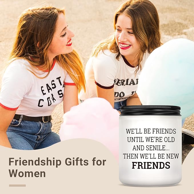 Friend Gifts for Women, Friend Birthday Gift, Bestie Christmas Friendship Gifts for Women Friends Female - Lavender Scented Candle