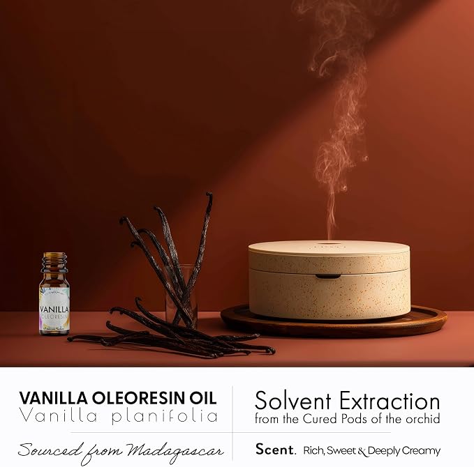 Vanilla Essential Oil | 100% Pure & Natural Vanilla planifolia with Warm Sweet Rich Aroma | for Diffuser, Candle Making, Perfumery & DIY Aromatherapy Blends, 0.34 fl oz