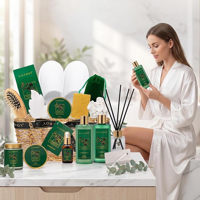 Spa Skin Care Gifts Set - 18Pcs Luxurious Spa Gift Baskets for Women & Men