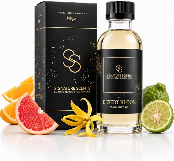 Signature Scents: Luxury Hotel Inspired Fragrance Oils for Diffusers (4.05 Fl Oz, Desert Bloom)