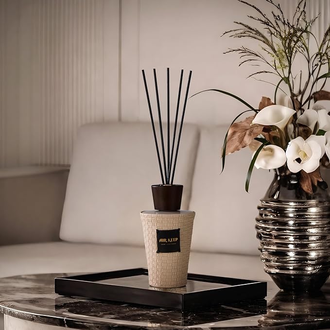 Airkeep Reed Diffuser Set, Clean Linen 5.1 fl oz (150 ml), Long Lasting Home Fragrance with Reed Diffuser Sticks, Decorative Room Diffuser for Bathroom, Bedroom, Living Room & Office
