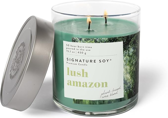 Signature Soy Lidded Lush Amazon Scented Candle