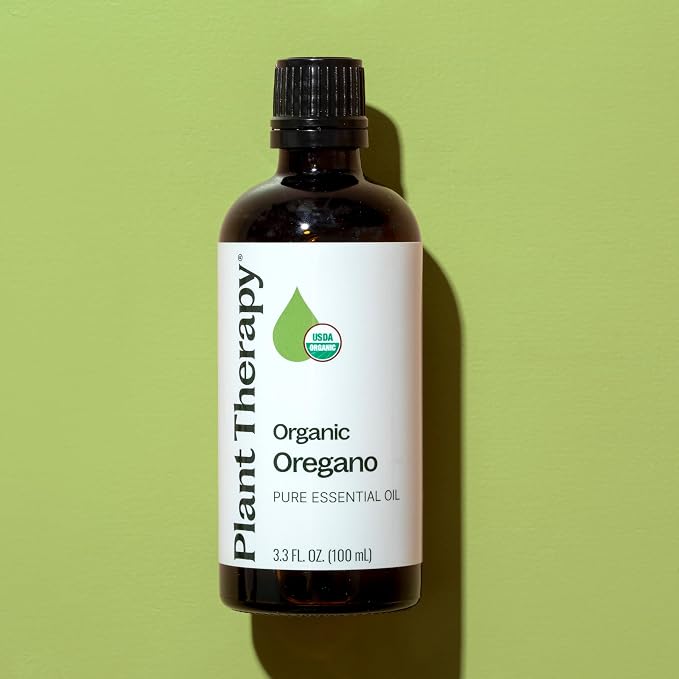Plant Therapy Organic Oregano Essential Oil, 100 mL (3.3 oz), 100% Pure and Undiluted, USDA Certified, Natural Aromatherapy, Supports Healthy Respiratory System