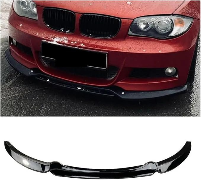 Car Front Bumper Splitter Lip For Bmw E82 E88 1 Series 118d 120i 120d 125i 135i 2008-2013 4Pcs Canard Spoiler Diffuser Body Kits(Carbon Look)