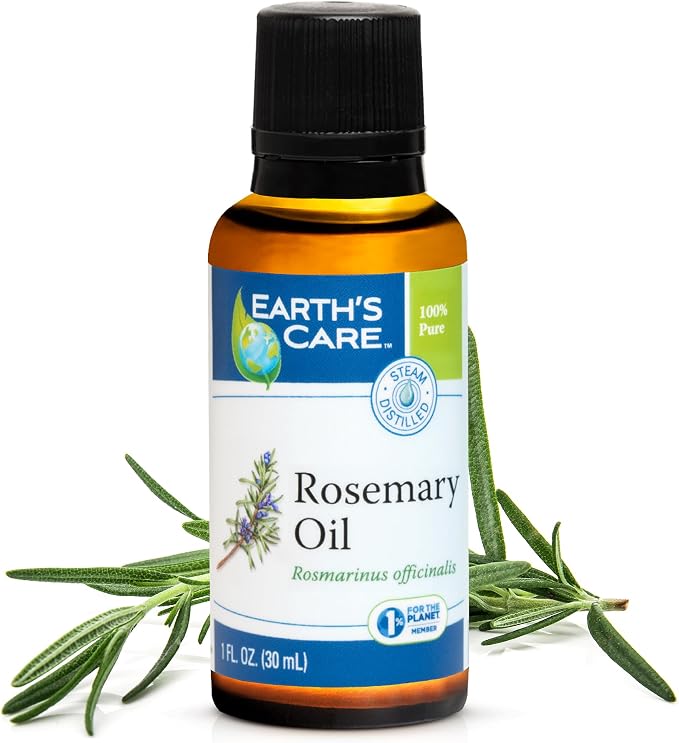 Earth’s Care Pure Rosemary Essential Oil for Diffuser and Aromatherapy - 1 Fl OZ (1/Pk)