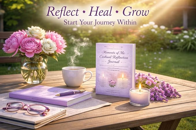 Moments of Me® Ritual Bundle – Week 1 Starter Kit | Self-Care Gift Set with Journal, Luxury Pen, 8 oz Candle & Botanical Bath Salts | Mindfulness, Relaxation & Stress Relief Kit