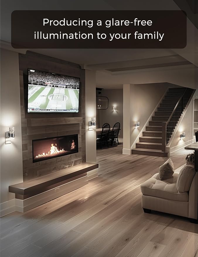 L LOHAS LED Night Light, Plug in Night Light with Auto Light Sensor, Brightness Adjustable with Daylight White 5000K, Wall Sconce-Style Design Nightlight for Bathroom, Hallway, Enterway