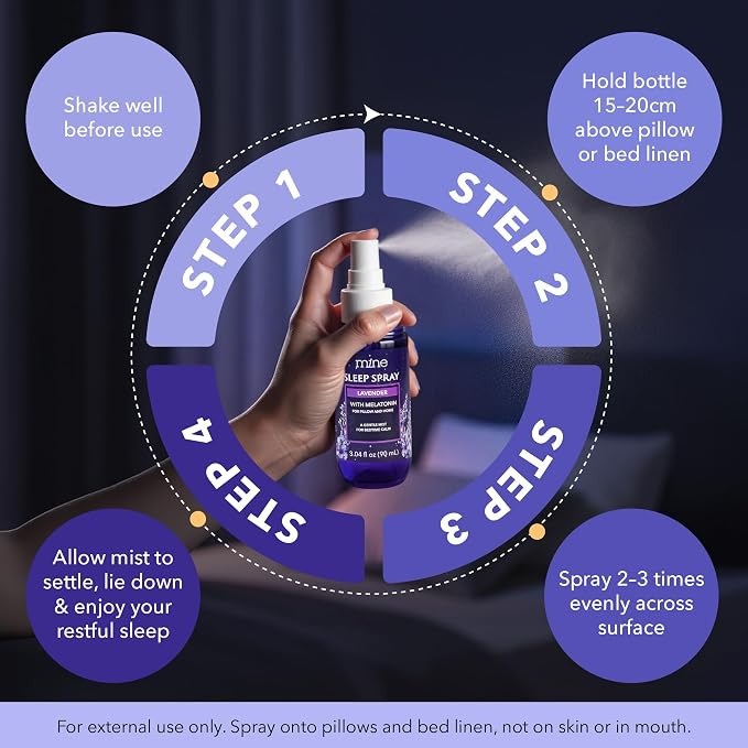 Lavender Sleep Spray with Melatonin & Lavender Essential Oil Roll-On Set – Meaningful Gifts for Women & Teen Girls – Pillow Mist for Nighttime Ritual, Well Being Relaxation Bundle, Save More with