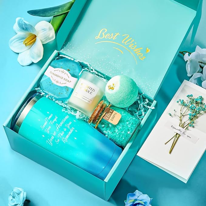 BodyRefresh Self Care Gifts for Women Birthday Gifts for Her, Gift Baskets Care Package Gift Set Get Well Soon Gift for Women Happy Birthday Gift Ideas Spa Set for Wife Adult Grandma