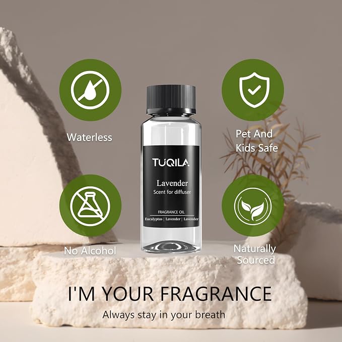Lavender Oil Essential Oil for Waterless Diffuser 120ml, Eucalyptus Sage & Anise Scent Oils, Dual Action Aromatherapy for Relaxation Clear Breathing