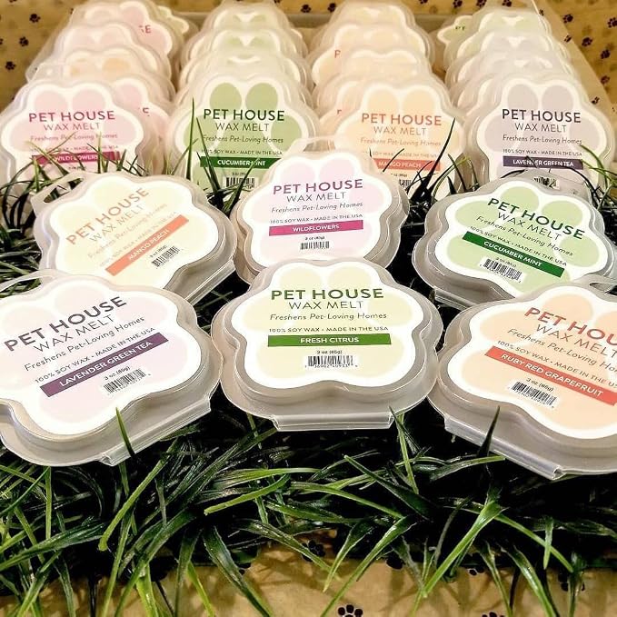 Pet House Scented Wax Melts Long-Lasting, Pet-Friendly Plant Based, Wax Melts for Home, Vanilla Creme Brulee 3 OZ Each, 2 Pack