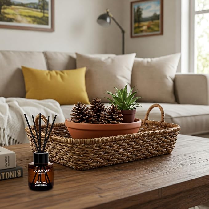 Misty Pines Scent Reed Diffuser – Luxury Reed Diffuser with Pine, Eucalyptus & Amber – Long-Lasting, Natural Aromatherapy Scent for Home, Office, or Bedroom – 50ml