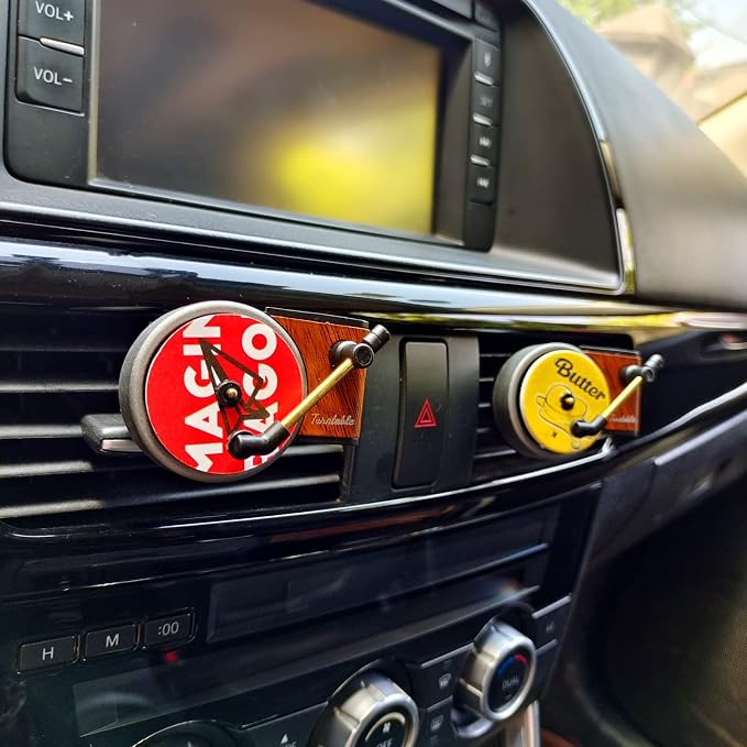 Car Vent Clip Aromatherapy Fragrance Diffuser, Car Retro air freshener Clip Car Record Player Design Turntable Perfume Vent Outlet