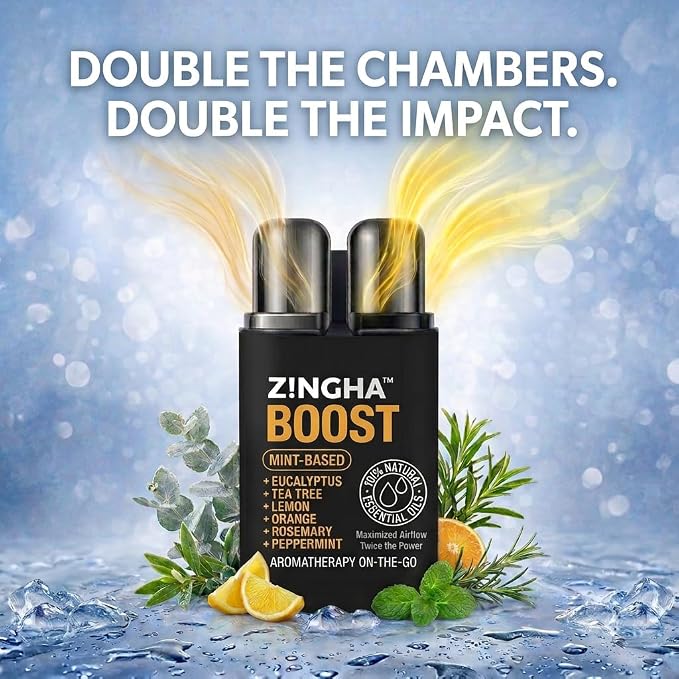 Z!NGHA Nasal Stick – Instant Clear Breathing & Sinus Relief | Strong Aromatherapy Inhaler with Natural Essential Oils | Portable Mood Boost & Mental Clarity Reset
