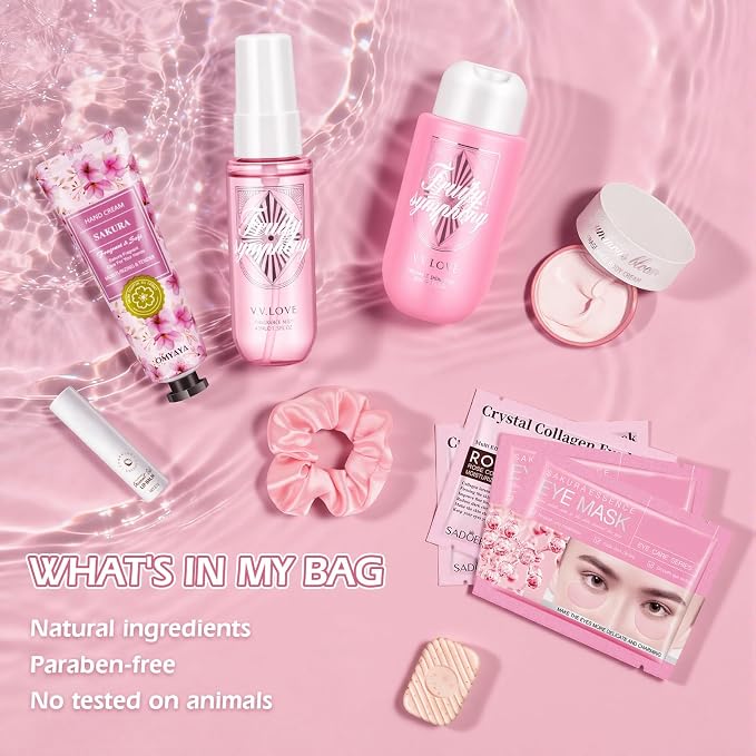 Gifts for Women Skin Care Set, 11 Pcs Skincare Kit For Women Gift Complete Travel -Size Spa Kit Skincare Gift Set Teens Birthday Galentines Day Party Favors Valentines Mothers Day Gift
