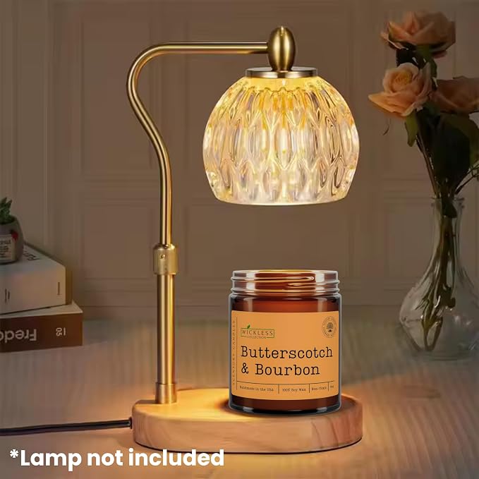 Wickless Butterscotch Bourbon Scented Candles for Candle Warmer Lamp, Many Scents to Choose, 100% Non-Toxic Soy Wax, Candle Melts for Warming Plate, Handmade in The USA (Butterscotch & Bourbon)