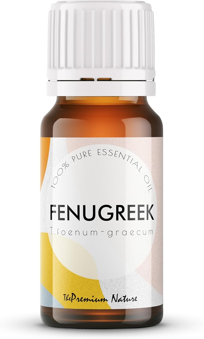 Fenugreek Essential Oil - 100% Natural Fenugreek Oil for Skin & Hair Care - Aromatherapy Diffuser Candles - Warm, Spicy & Woody Scent - Perfect for Relaxation & Wellness
