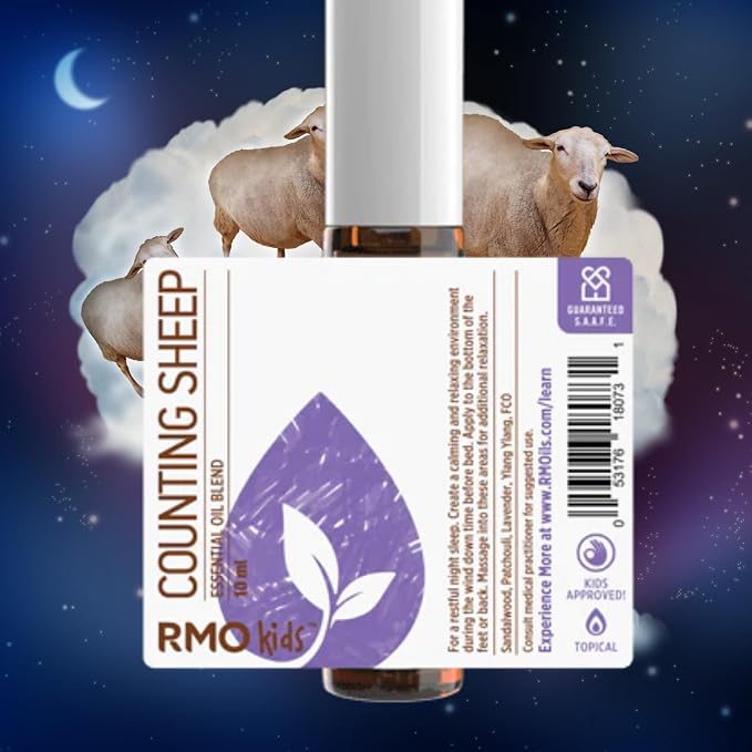 Rocky Mountain Oils Kids Line Counting Sheep Essential Oil Roller Blend with Essential Oils - Aromatherapy Massage Oils for Kids - 10ml