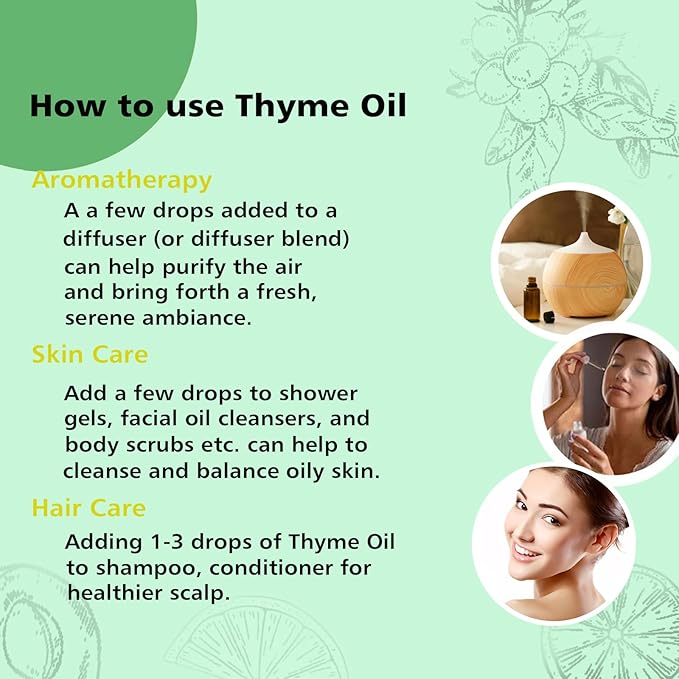 GM Gumili Thyme Essential Oil, 100% Pure Undiluted, 30ml/1 oz