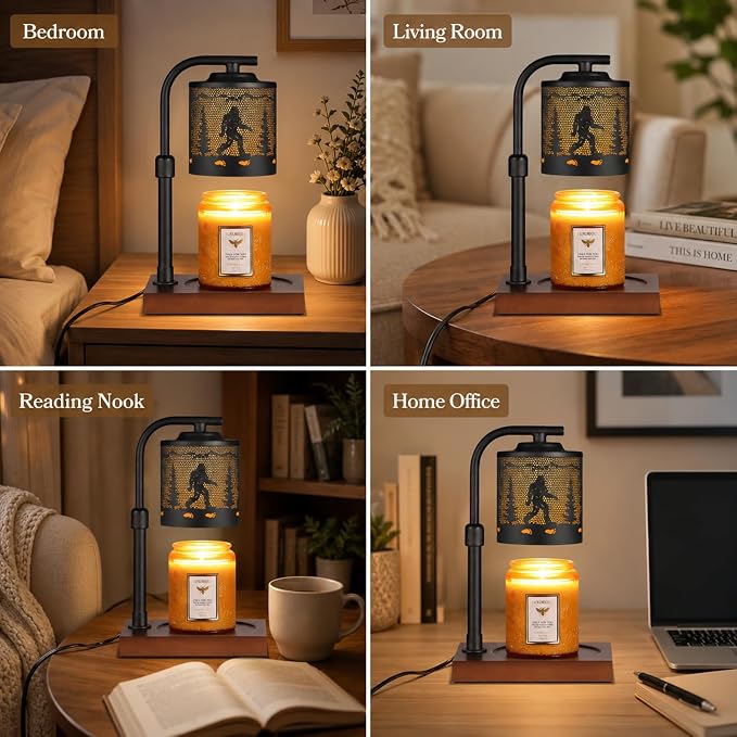 mocosa Candle Warmer Lamp with Adjustable Height Dimmable for New Home Decor Electric Candle Warmer for Jar Candles Birthday Gifts for Women Mom(Bigfoot)