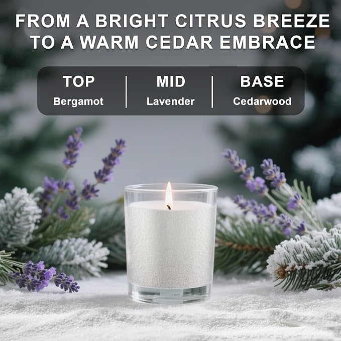 Scented Candle Sand – Lavender & Bergamot Serenity, 17.6oz Plant-Based Wax Granules with 20 Cotton Wicks, Smoke-Free Burn, Over 120 Hours of Relaxing Aroma, Crafted for Tranquil (Lavender Pines)