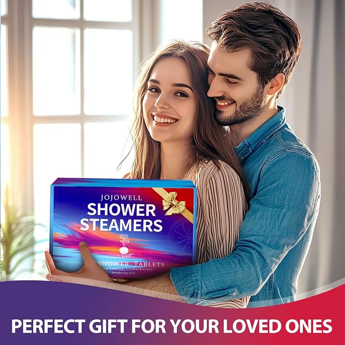 Shower Steamers Aromatherapy - 12 Pack Shower Bomes with Essential Oils, Birthday Gifts for Men Women, Mothers Day Gifts for Mom Wife Grandma from Daughter Son, Relaxation Self Care Gift for Women
