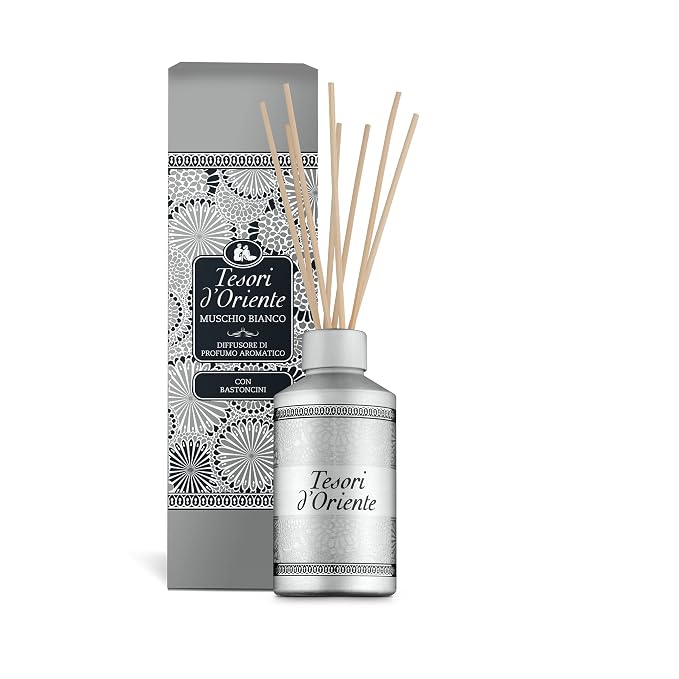 Tesori d'Oriente Muschio Bianco Diffusore Aromatico con bastoncini, 200 ml'