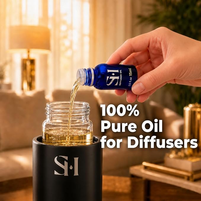 Paris 24k PK12 Hotel Scent Diffuser Oil | 0.5 Fl oz (15 ml) - Waterless Diffuser Oil Refill & Highly Concentrated Fragrance Oil, Diffuser Oil Scents Luxury, Hotel Oil Diffuser
