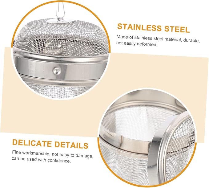 PRETYZOOM 2pcs Stainless Steel Jewelry Cleaning Basket Practical Watch Jewelry Cleaner Fine Mesh Tea Infuser Balls for Home Restaurant and Tearoom Use