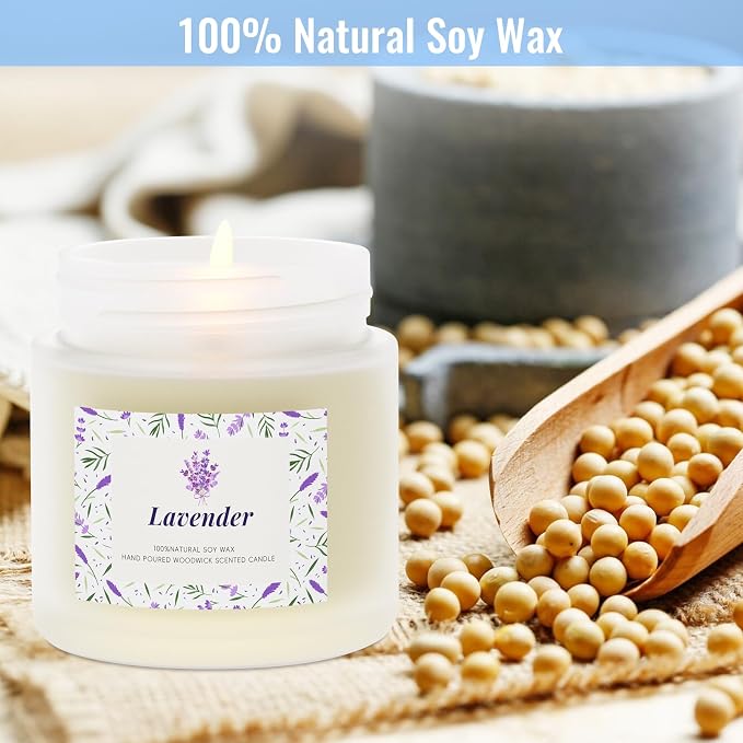 BlissfulOasis Scented Candles, Long-Lasting Candles for Home Scented, 5 Pack Candle Set, Candles for Women, Natural & Safe Ingredients, Candle Set for Birthday, Valentine's Day Scented Candles for Her