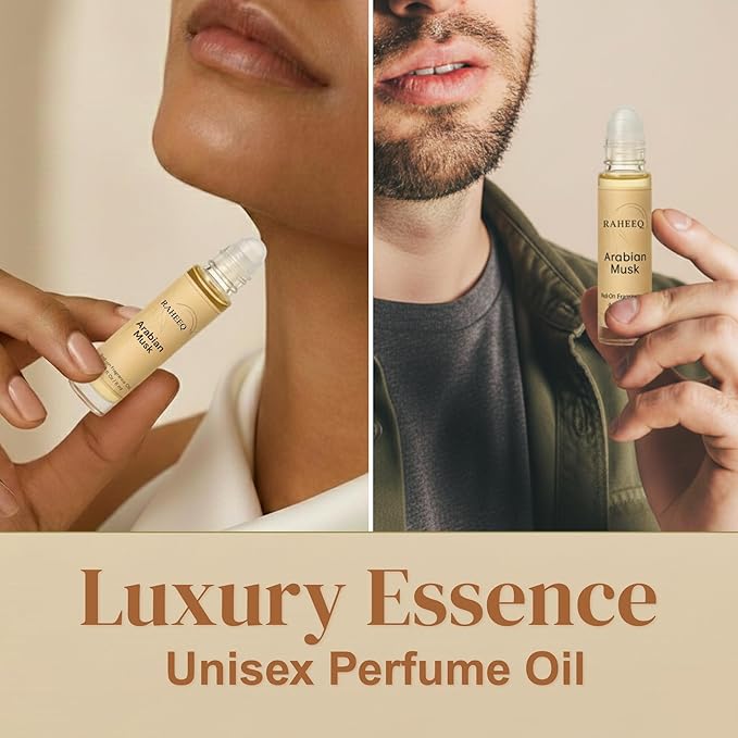 Arabian Musk Perfume Oil Roll-On – Long Lasting Sweet White Musk & Vanilla with Citrus Opening, Concentrated Alcohol Free Arabic Attar, Premium Unisex Fragrance, 6 ml (0.2 fl oz)