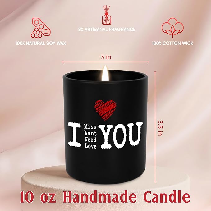 GAUDORA Anniversary Couple Gift for Women Men - Long Lasting Vanilla Lavender Scented Candle 10 oz - Wedding Engagement Birthday Gifts for Him Her Girlfriend Boyfriend Husband Wife