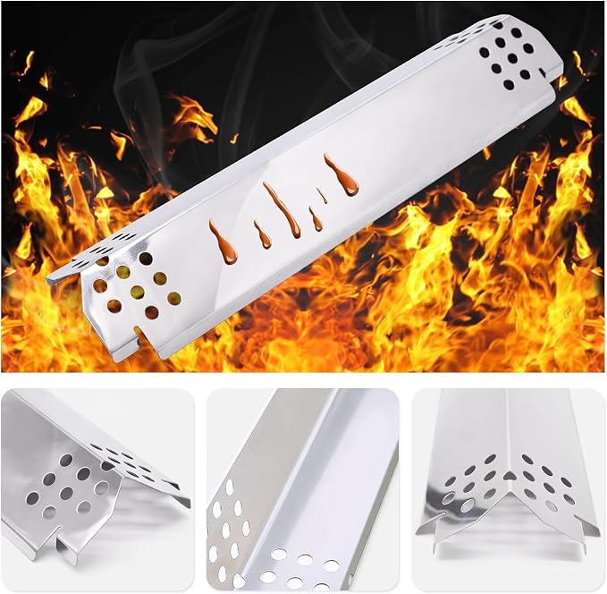 Criditpid Grill Replacement Parts for Nexgrill 2 Burner 720-0864M, 720-0864R, 720-0864, 4 Burner 720-0830H, Grill Heat Plates Tent, Burner and Igniters for Nexgrill 720-0864M Replacement Parts.