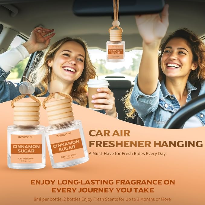 Car Air Freshener Diffuser Hanging, Cinnamon Sugar Fragrance Oil