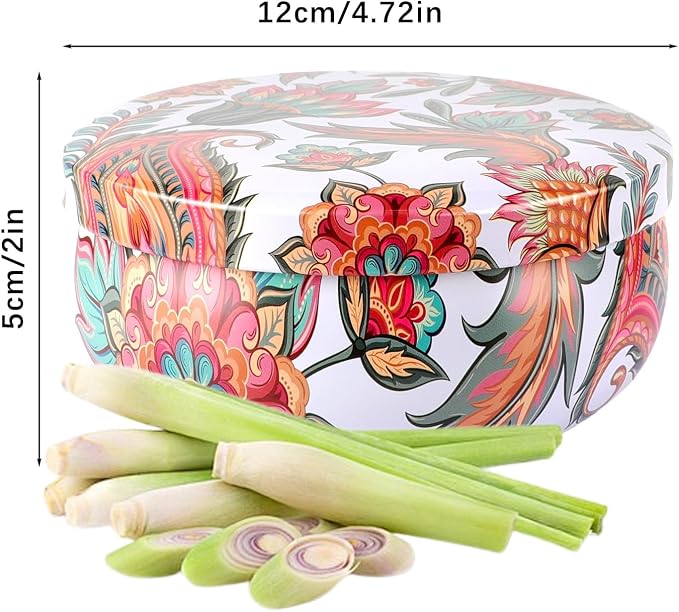 Summer Citronella Scented 3 Wick Candle, Soy Wax Candle for Indoor & Outdoor Use, Boho Floral Decorative Candle for Home,BBQ, Patio and Balcony Decor.