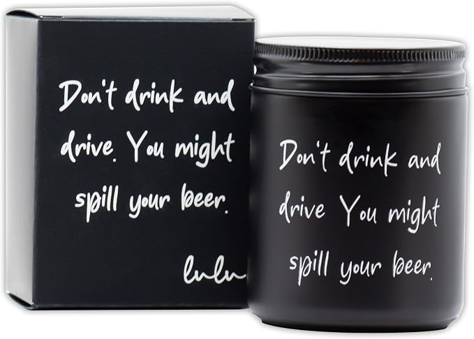 Lulu Candles | Mahogany Teak | Funny Gifts Scented Soy Jar Candle | Hand Poured in The USA | Highly Scented & Long Lasting (8 Oz. Mason Jar)