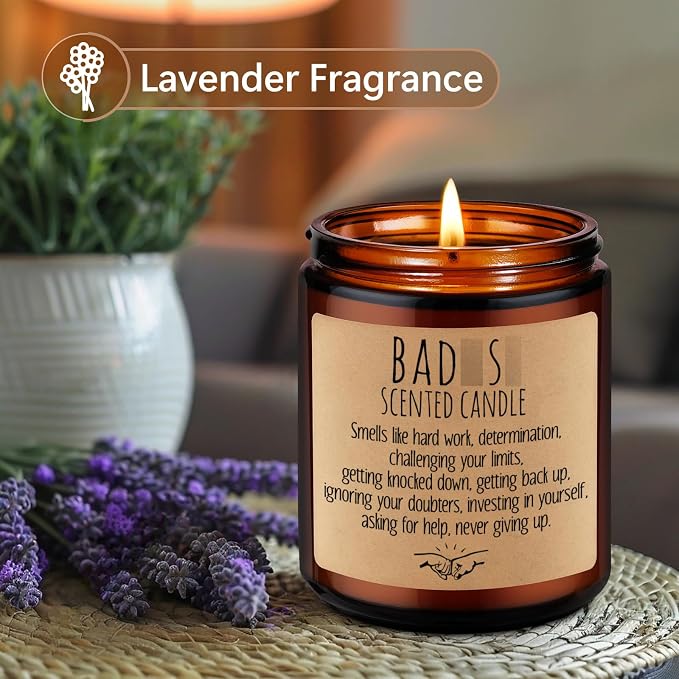 LEADO Scented Candle, Congratulations Gifts, Inspirational Candles for Women, Men, Friend - New Job, Promotion, Sobriety Gifts - Funny Graduation, Proud of You, Sober, You Did It, Motivational Ideas