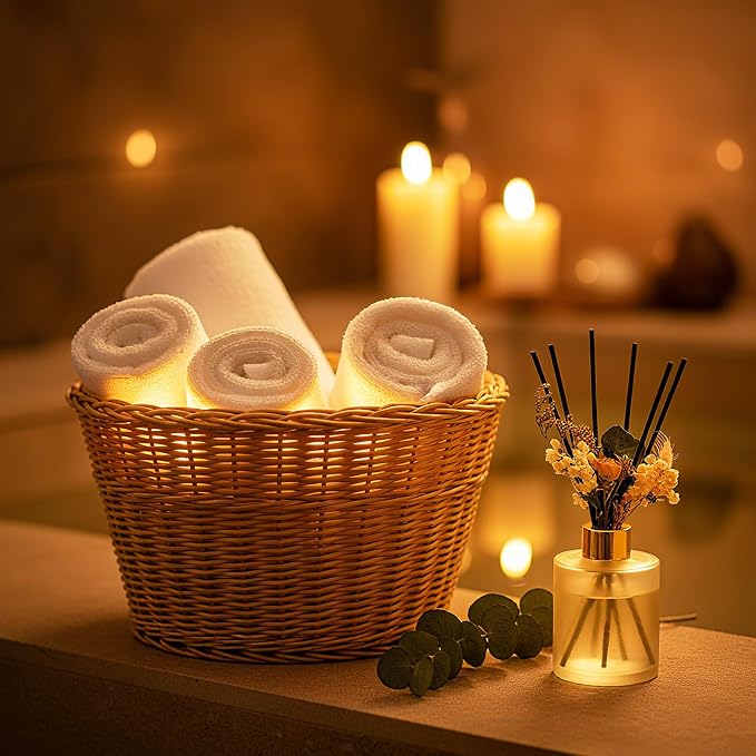 Rtteri 2 Reed Diffuser Sets Flower Oil Diffuser Sticks with Refill Empty 5oz Bottles Scent Glass for Fragrance Home Bathroom Gifts, Oil Not Included (Milky Color)