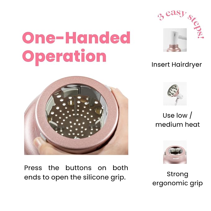 Universal Hair Diffuser “Super Sturdy” 1.7 Inch to 2.6 Inch for Natural Curly and Wavy Hair, Hair Dryer Attachment (Lavender)