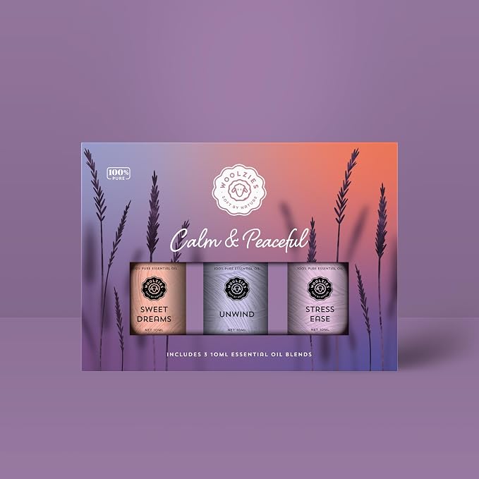 Calm & Peaceful Essential Oil Set | Pure and Natural Essential Oils for Home, Office, Diffuser Perfect for Home and Bedtime Routines | Unwind, Sweet Dreams, and Stress Ease