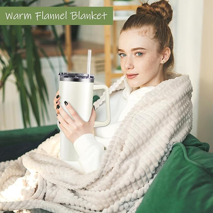 Birthday Gifts for Women Self Care Gifts Get Well Soon Gifts, Relaxing Spa Gifts Basket Care Package w/Luxury Flannel Blanket 40 oz Tumbler, for Her Wife Mom Friends Sister