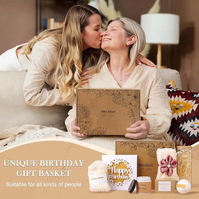 Birthday Gifts for Women, Happy Birthday Gift Set for Sister, Unique Birthday Gift for Mom, Funny Gift Ideas, gift Box for Wife Best Friends Daughter Coworkers Aunt Teacher