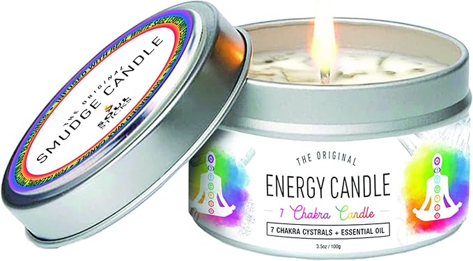SOUL STICKS Smudge Candle for Cleansing House, Meditation, Chakra Healing, Aromatherapy | 3.5 Ounce Smudge Candle for Spiritual Cleansing (7 Chakras)