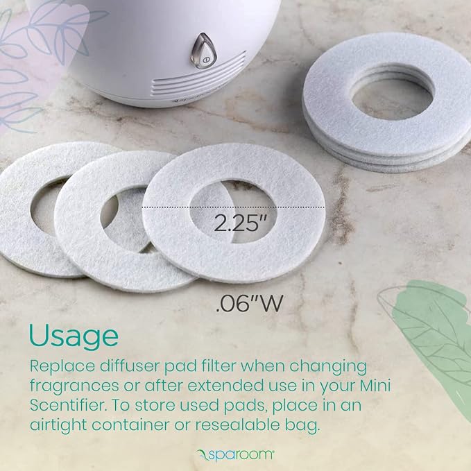 SpaRoom Mini Scentifier Essential Oil Fan Diffuser Refill Pads, Pack of 6