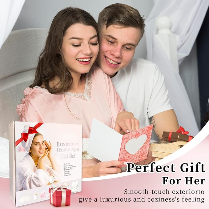my novel things Birthday Gifts for Women, Bathrobe Set, Spa Robe and Slippers set with Scented Candle Self Care 7 Pack for Christmas Thanksgiven Valentine's Day Gift Unique for Her Mother Mom Girl