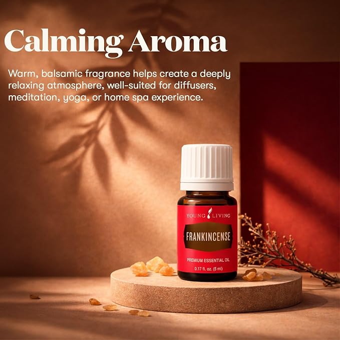 Young Living Frankincense Essential Oil | 5 ml | Seed to Seal Premium Oil for Diffuser, Aromatherapy & Skin Care | Grounding, Calming Aroma | Travel-Friendly Bottle for Daily Self-Care